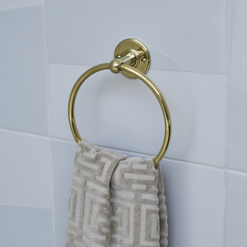 Burlington Gold Towel Ring - Lifestyle Image